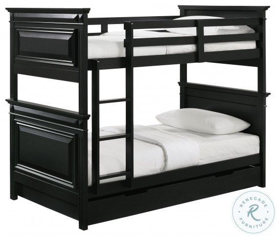 Black bunk bed with trundle hotsell