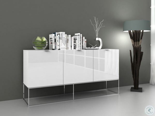 White lacquer hotsell sideboard buffet