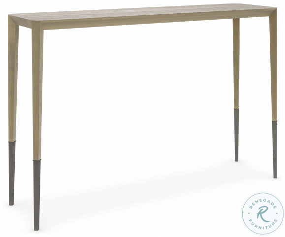 Perfect Together Brushed Antique Brass Tall Console Table From