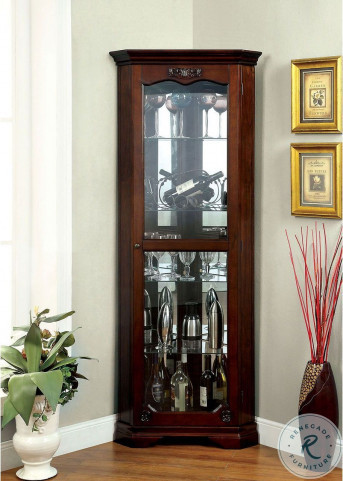 Ortley Walnut Curio Cabinet HomeGalleryStores CM CR133