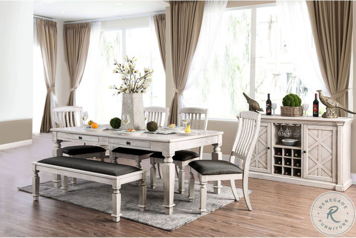 Furniture of america sutton 2024 antique white counter height table