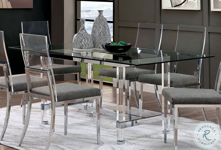 Chrome dining room table top