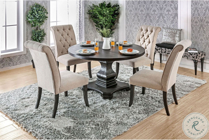 Furniture of america bellagio round dining table best sale