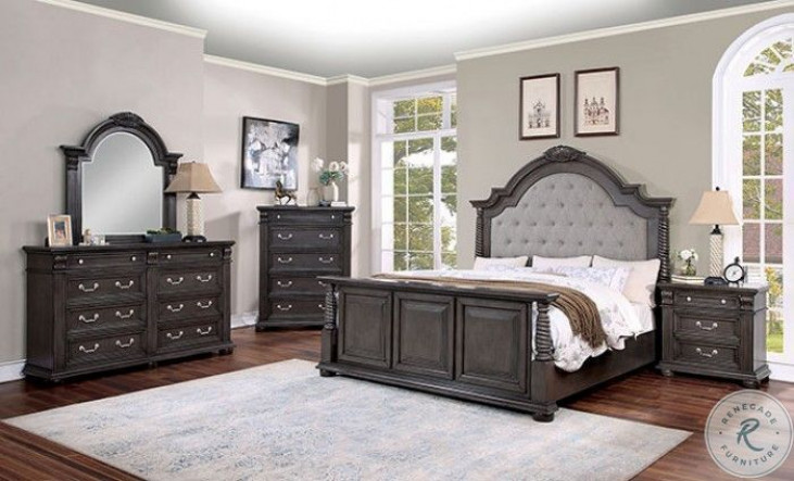 Esperia Gray Panel Bedroom Set from Furniture of America | Home Gallery  Stores