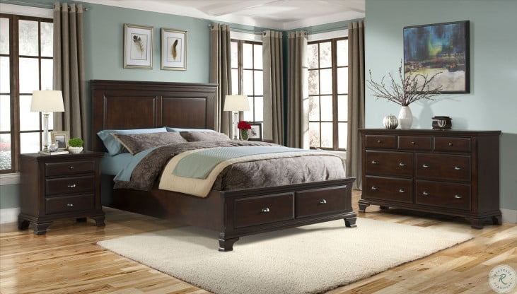Brinley cherry king storage hotsell bed