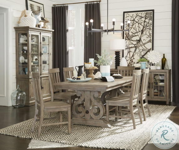 Tinley Park Dove Tail Grey Rectangular Dining Room Set |  HomeGalleryStores.com | D4646-20T-20B