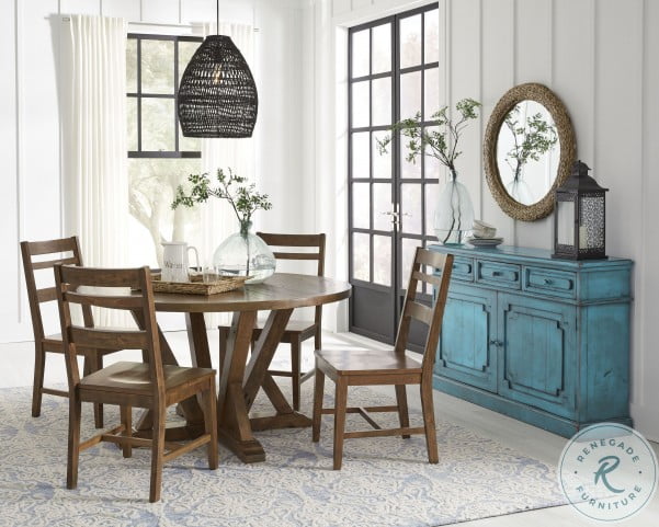 Wilder Heritage Pine Round Dining Room Set HomeGalleryStores