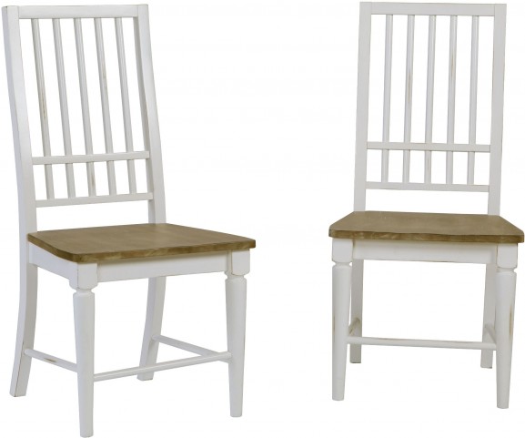 Distressed white kitchen chairs top