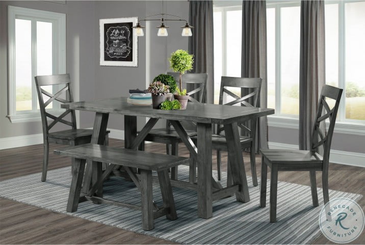 Gray 6 store piece dining set