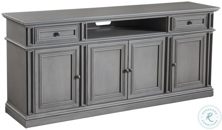 Antique gray store tv stand