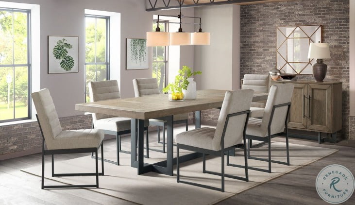 Eden Rustic And Dune Trestle Extendable Dining Room Set