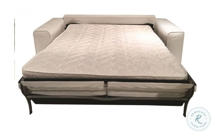 Eden White Leather Sofa Bed | HomeGalleryStores.com | Eden-WHT
