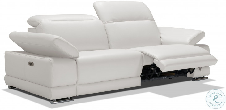 Modern white leather recliner top