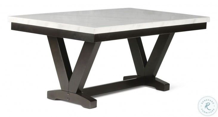 Finley White Marble Top Dining Table HomeGalleryStores FL500WT
