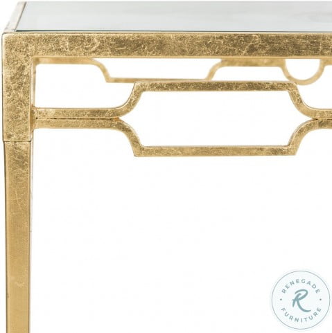 Lura Gold Leaf And Clear Retro Cocktail Table