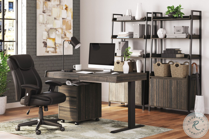 The Starmore Brown 2 Pc. Office Desk, Chair is available at