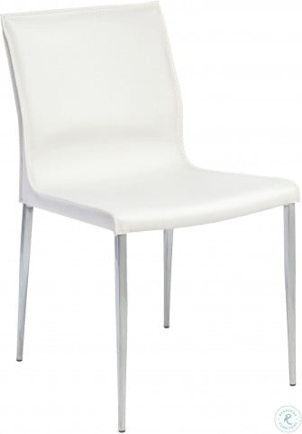 Colter White Leather Dining Chair HomeGalleryStores HGAR394