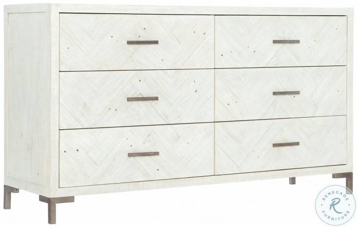 Highland Park Brushed White And Glazed Silver Loft Macauley