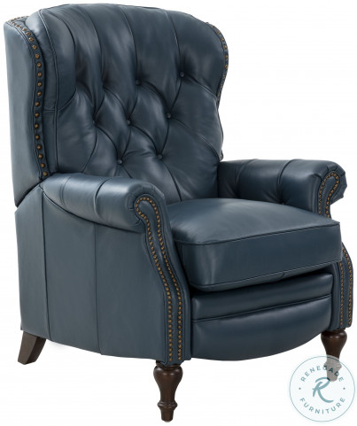 Jaxon leather press back recliner store