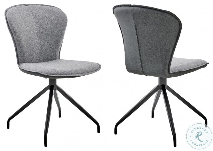 Armen living monte dining chair in black faux leather and black powder coat finish store