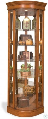 Curved corner curio hot sale cabinet