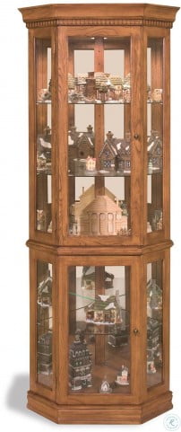 Lighthouse Classic Oak Old Oak Corner Curio Cabinet