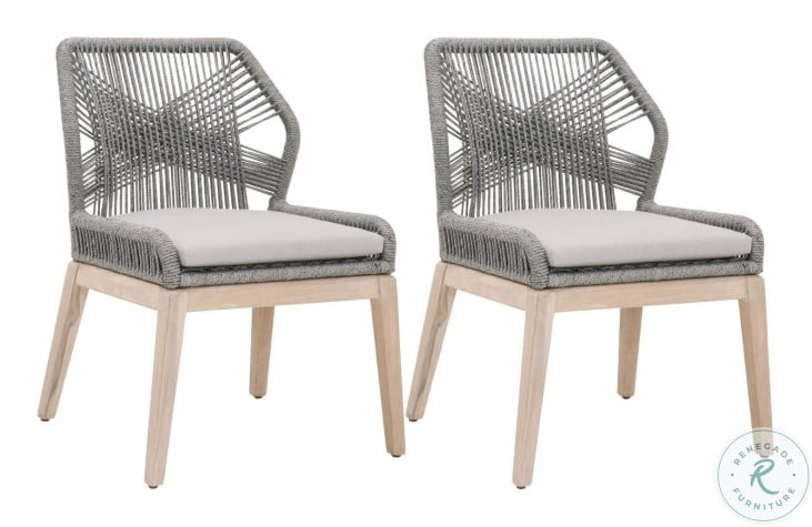 Gray woven dining chairs discount