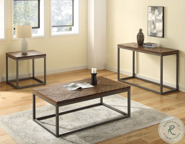 Lorenza Distressed Honey End Table | HomeGalleryStores.com | LZ100E