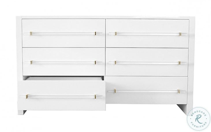White and acrylic hot sale dresser