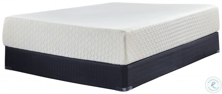 Chime 12" Memory Foam White Queen Ultra Plush Mattress with Foundation