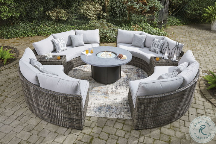 Harbor Court Gray Outdoor Curved Sectional HomeGalleryStores