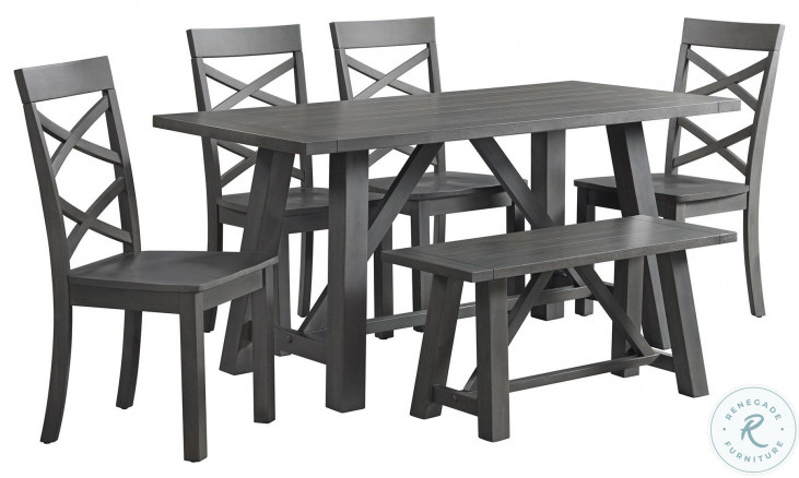 Regan Grey 6 Piece Dining Set HomeGalleryStores DRN3006DS