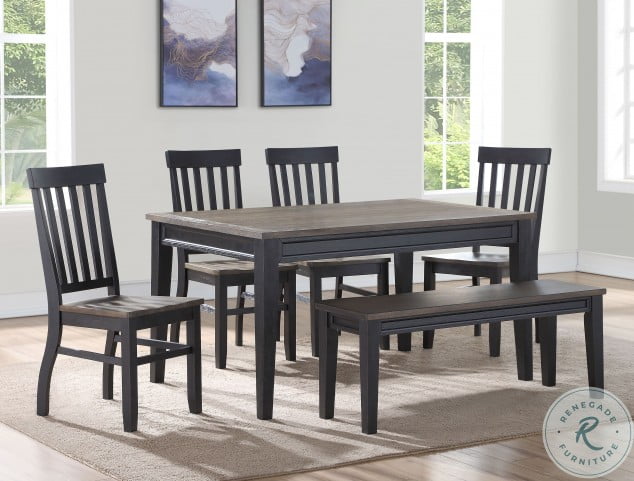 Raven Ebony And Driftwood Noir Dining Room Set HomeGalleryStores