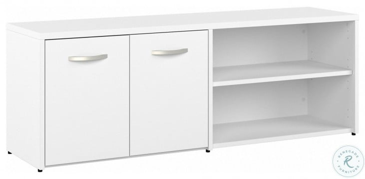 White storage store cabinet with doors