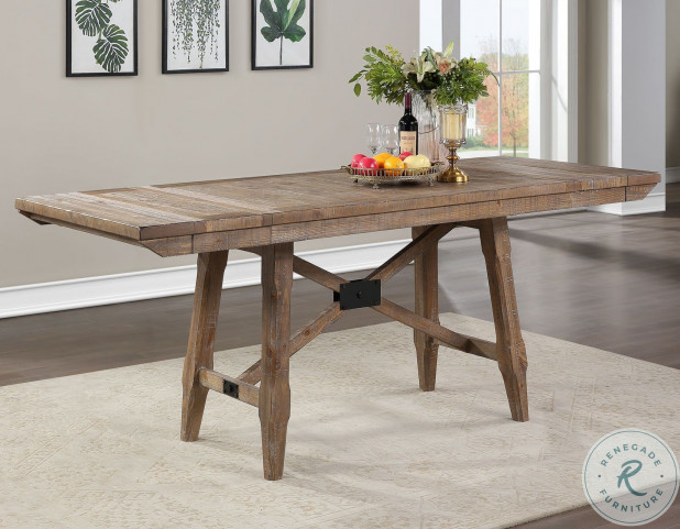 Riverdale Light Brown Driftwood Extendable Counter Height Dining