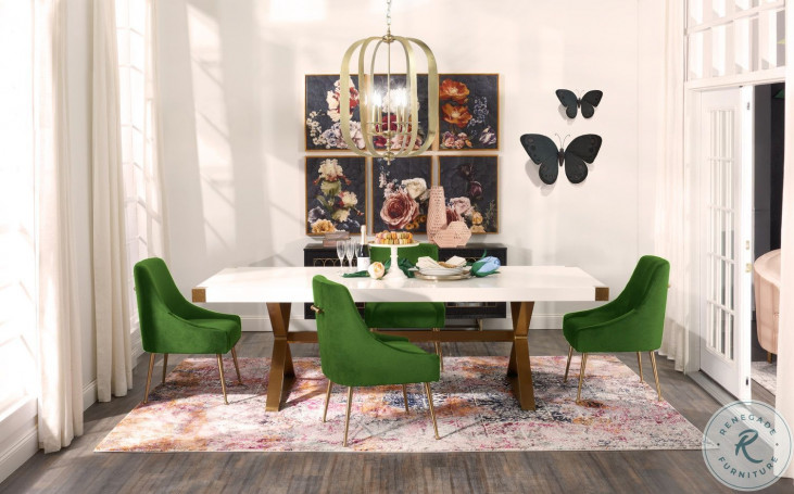 Beatrix green velvet side cheap chair