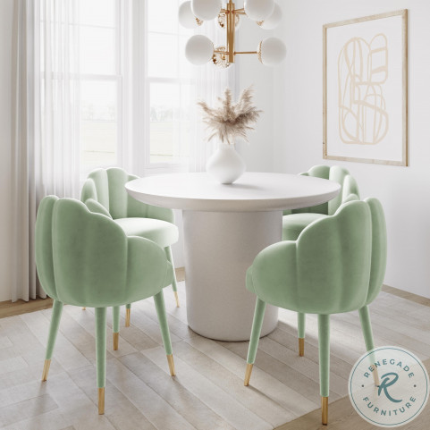 Gardenia Moss Green Velvet Dining Chair HomeGalleryStores