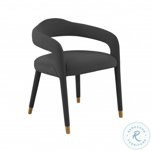 Ziva black velvet chair hot sale