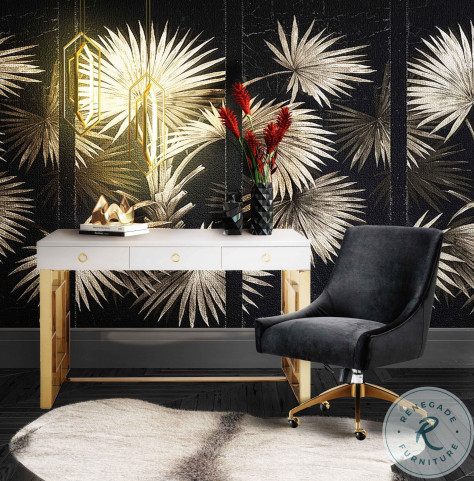 Audrey white sales lacquer desk