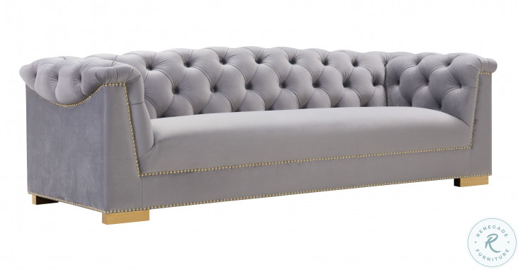 Farah Grey Velvet Sofa HomeGalleryStores S4930