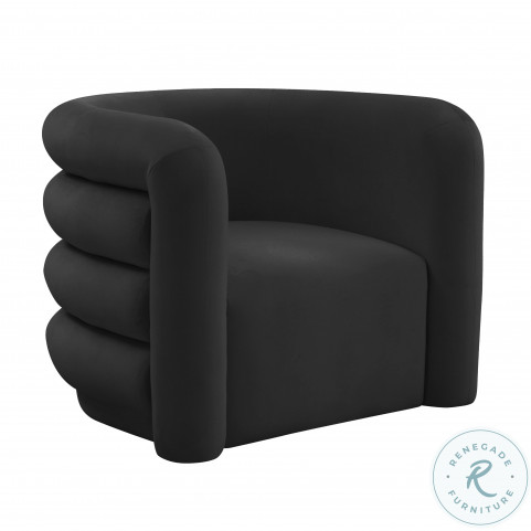 Ziva black velvet chair clearance
