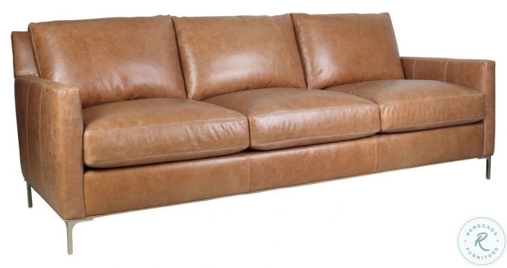 Turner Iceburg Cognac Leather Sofa From Spectra Home Coleman Furniture