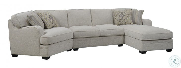 Analiese Ivory Tan Toast LAF Chaise Sectional | HomeGalleryStores.com |  U510430