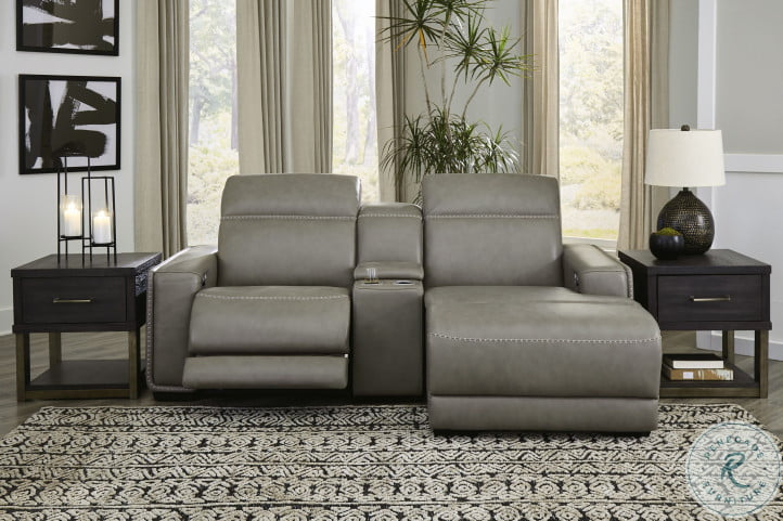 Small power reclining sectional hot sale