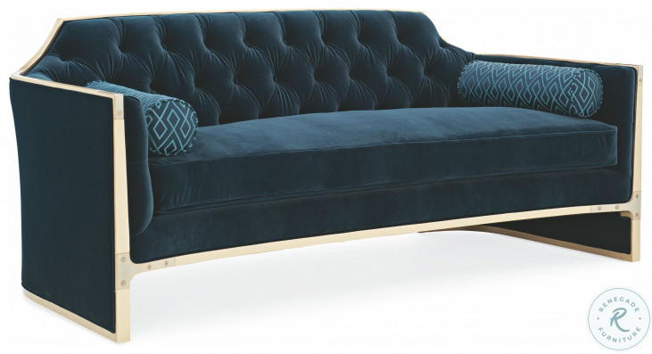 Velvet top sofa cats