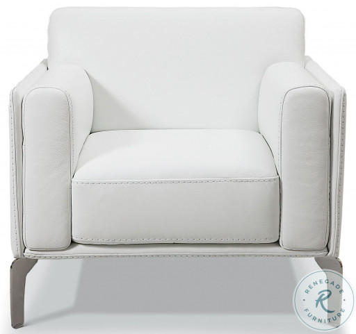 White leather best sale accent chair
