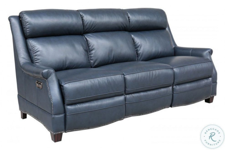 Blue power reclining sofa best sale