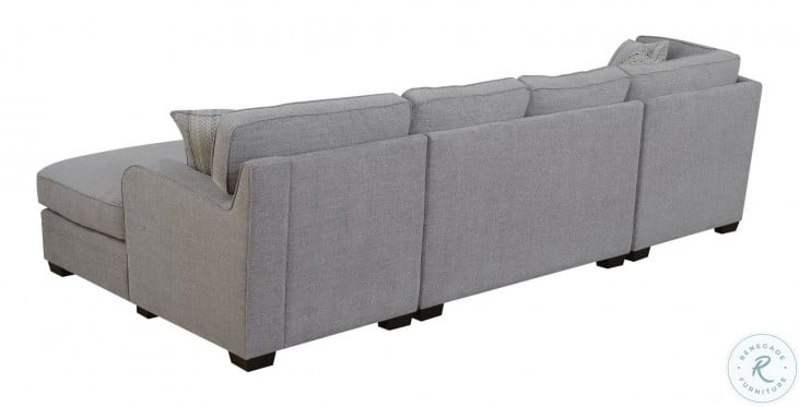Analiese Linen Gray RAF Chaise Sectional HomeGalleryStores