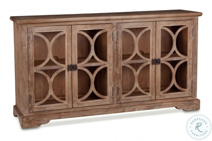 Pengrove Antique Oak 67" Glass Cabinet | HomeGalleryStores.com | ZWPG6715