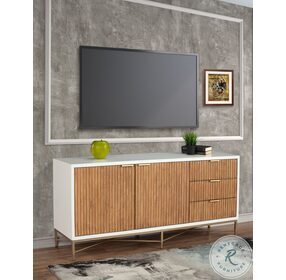 Larsen White and Natural TV Console
